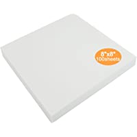 New brothread Tear Away (desgarrar de) Estabilizador de bordado 8&quot-x8&quot- (20cmx20cm) - 100 Hojas - Peso Medio 50gm(1.8oz…
